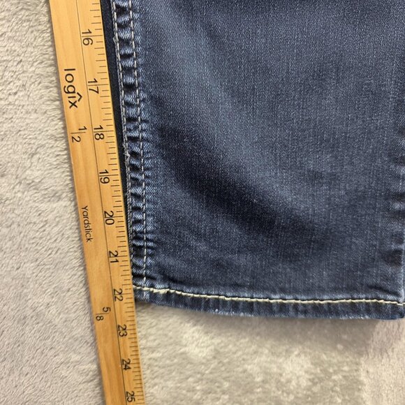 Silver Jeans Suki Capri Womens 32 Denim Super Stretch Embroidered Pockets Jeans - Picture 10 of 12